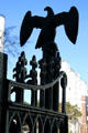 Cast iron eagle on main gateway of Old State Capitol fence. Baton Rouge, LA.