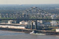Interstate Highway 10 bridge over Port of Greater Baton Rouge facilities. Baton Rouge, LA.