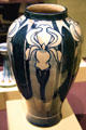 Newcomb Pottery vase with irises at Shaw Center for the Arts. Baton Rouge, LA.