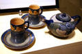 Newcomb Pottery teapot & cups at Shaw Center for the Arts. Baton Rouge, LA.