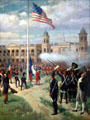 Hoisting of American Colors over Louisiana in 1803 painted by Thure de Thulstrup at Cabildo Museum. New Orleans, LA.