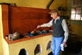 Cooking demonstration at outdoor kitchen of Hermann Grima House. New Orleans, LA.