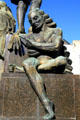 Native American depicted on base of New Orleans founder Bienville statue. New Orleans, LA