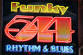 Funky 544 Rhythm & Blues neon sign on Bourbon St. New Orleans, LA