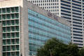 New Orleans City Hall with 1515 Poydras by Skidmore, Owings & Merrill LLP beyond. New Orleans, LA.