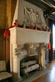 Stone fireplace in Van Benthuysen-Elms Mansion. New Orleans, LA