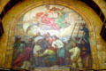 Mural of Pilgrims on the Mayflower in rotunda of Massachusetts State House. Boston, MA.