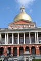 Dome & classical columns of Massachusetts State House. Boston, MA.