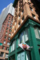 Green cast-iron building at Washington Street & Spring Lane. Boston, MA.