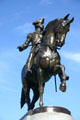Equestrian statue of George Washington by Thomas Ball on Boston Public Garden. Boston, MA.