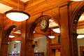Interior woodwork in Lowell Memorial Hall Library. Lowell, MA.