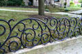 Wrought iron fence at Fall River Historical Society Museum. Fall River, MA.