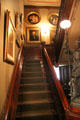 Hall stairway at Fall River Historical Society Museum. Fall River, MA.