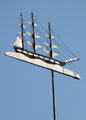 Sailing ship finial atop Seaman's Bethel. New Bedford, MA.