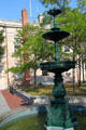 Fountain in park behind U.S. Custom House. New Bedford, MA.