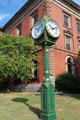 Public clock on New Bedford city hall lawn. New Bedford, MA.