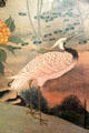 Heron painted on antique imported oriental wallpaper Rotch-Jones-Duff House. New Bedford, MA.