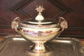 Covered silver tureen with goat handles at Rotch-Jones-Duff House. New Bedford, MA.