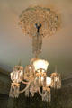 Pairpoint glass gasolier chandelier made in New Bedford in front parlor at Rotch-Jones-Duff House. New Bedford, MA.