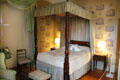 Four poster canopy bed in Mrs. Duff's bedroom at Rotch-Jones-Duff House. New Bedford, MA.