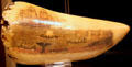 Scrimshaw whaling scene at New Bedford Whaling Museum. New Bedford, MA.