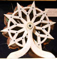 Whale ivory bobbin thread holder at New Bedford Whaling Museum. New Bedford, MA