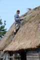 Thatching roof at Plimouth Plantation. Plymouth, MA