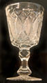 Cut goblet by Boston & Sandwich Glass Co. at Sandwich Glass Museum. Sandwich, MA.