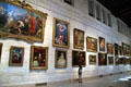 Wall of old masters paintings at Museum of Fine Arts. Boston, MA.