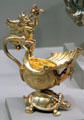Gilded silver salt cellar by Edward Farrell of London at Museum of Fine Arts. Boston, MA.