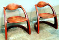 Pair of Zephyr chairs by Wendell Castle of Rochester, NY at Museum of Fine Arts. Boston, MA.