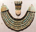 Ancient Egyptian beaded broad collar at Museum of Fine Arts. Boston, MA