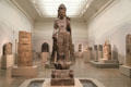 Asian gallery at Museum of Fine Arts with stone Bodhisattva of compassion from China. Boston, MA.