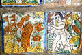Wall tiles with angel in cloister at Gardner Museum. Boston, MA.