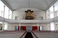 Interior of St Stephen's Church with organ. Boston, MA.