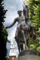 Paul Revere statue with Old North Church. Boston, MA.