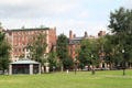 Beacon Street buildings over Boston Common. Boston, MA.