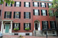 Typical Beacon Hill brick row houses. Boston, MA.