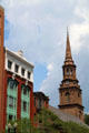 Heritage commercial buildings & Arlington Street Church. Boston, MA.