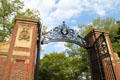 Iron work of Samuel Johnston Gate at Harvard. Cambridge, MA.
