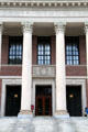 Portal of Widener Memorial Library in Harvard Yard of Harvard University. Cambridge, MA.