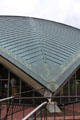 Angular section of roof descends to ground level of Kresge Auditorium. Cambridge, MA.