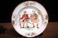 Chinese export Scotsmen plate from Jingdezhen at Peabody Essex Museum. Salem, MA.