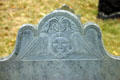 Tombstone in Quincy burial ground. Quincy, MA.