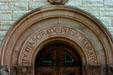 Portal of Crane Library Colletti addition. Quincy, MA.