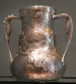 Silver two-handled vase by Tiffany & Co. of New York City at Museum of Fine Arts. Boston, MA.