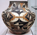 Acoma Pueblo earthenware water jar from NM at Museum of Fine Arts. Boston, MA.