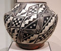 Acoma Pueblo earthenware water jar from NM at Museum of Fine Arts. Boston, MA.