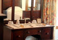 Dressing table in master bedroom at John F. Kennedy NHS. Boston, MA.