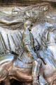Detail of commander Robert Shaw on Robert Gould Shaw Memorial by Augustus Saint-Gaudens at Mass. state capitol. Boston, MA.